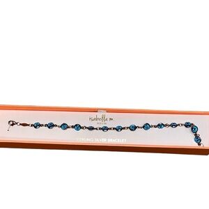 NEW Isabella M Sterling Silver Evil Eye Bracelet